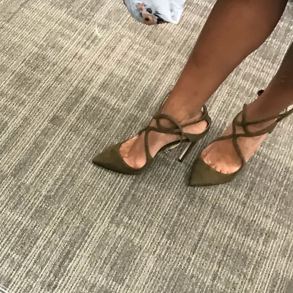 $800 in store now Jimmy Choo Lancer suede heel